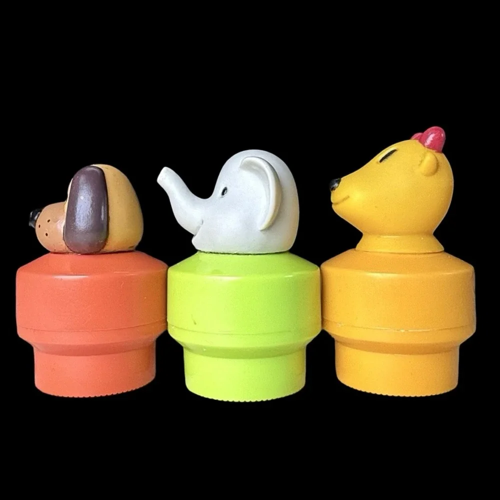 Vintage‎ 1990s Fisher Price Chunky Little People Figures Lot of 3 Animals